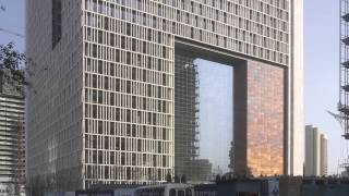 Beijing Polycorp building features the world's largest cable-net supported glass wall