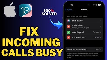 How To Fix Incoming Call Busy Problem | iPhone iOS 18