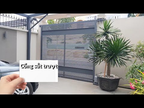 Video Cổng sắt trượt ray dưới sàn / Lắp đặt cửa cổng tự động - youtube