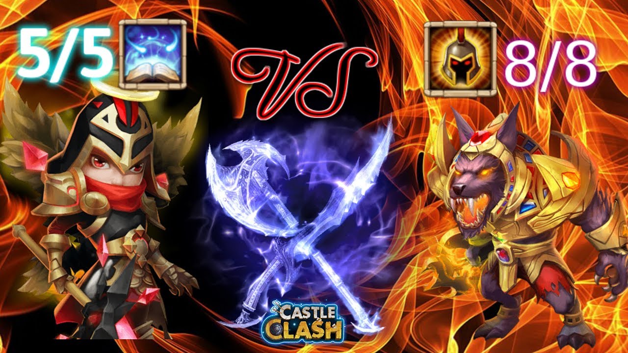 Castle Clash 8Wargod Anubis VS 5 Revite Michael_ Who will win?
