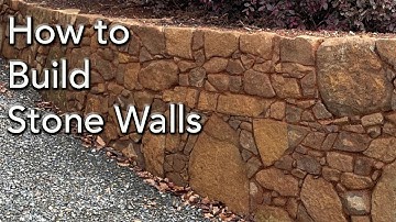 How To Build A Natural Dry Stone Wall or Rock Retaining Wall for your Garden. Design