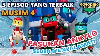 PASUKAN ANKYLO DAH SAMPAI! Episod Yang Terbaik MUSIM 4 | GOGODINO | Dinosaur | Cartoon For Kids |