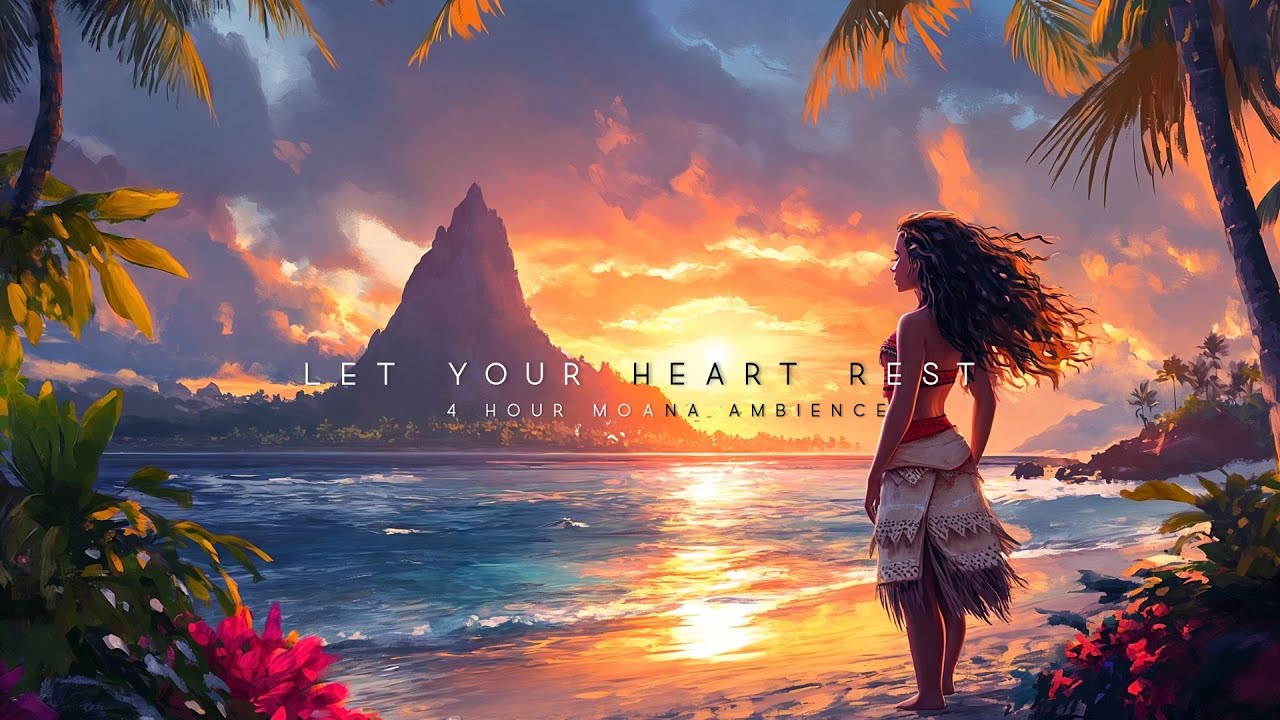 Let Your Heart Rest | 4 Hour Moana cinematic ambience 