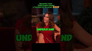 Remember when "Sofia Vergara needed a Translator for her accent 🥰🥰🥰"#shorts