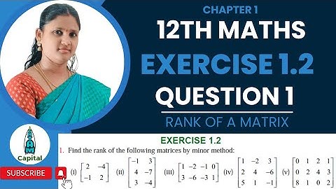 Exercise 1.2 Question 1 Class 12 Maths Chapter 1 Application of Matrices and Determinants Ex1.2 q1
