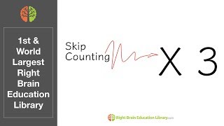 Shichida Flashcards (Right brain Training Method): Math Skip Counting X 3  Speed 1