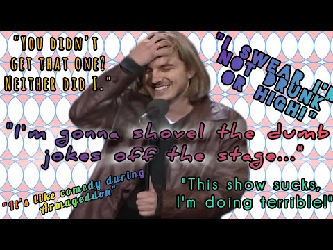 Mitch Hedberg being an adorable mess on stage for 20 minutes straight 