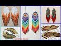 New Styles Of Seeds Beads Native American Long Earrings/Fringe Beaded Party Earrings Patterns