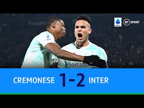 Cremonese vs inter (1-2) | martinez with brace as visitors come from behind | serie a highlights