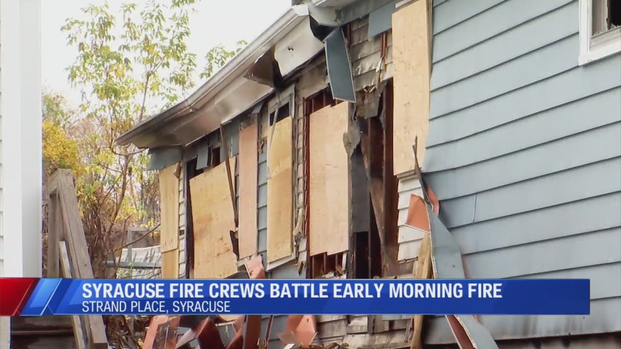 Syracuse fire crews battle early morning blaze - YouTube