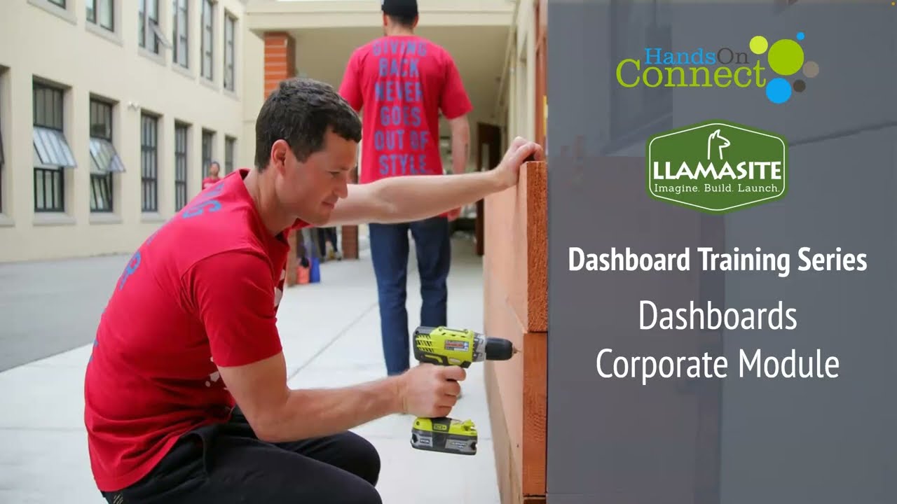 LlamaSite  and HandsOn Connect CMS Part 6: Corporate and Community Dashboards with data metrics