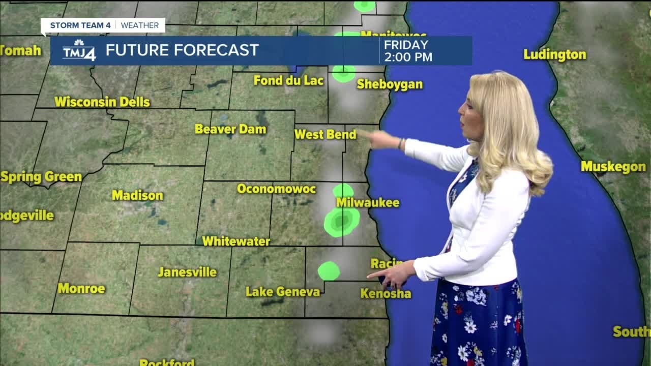 Partly cloudy and isolated showers possible for Thursday - YouTube