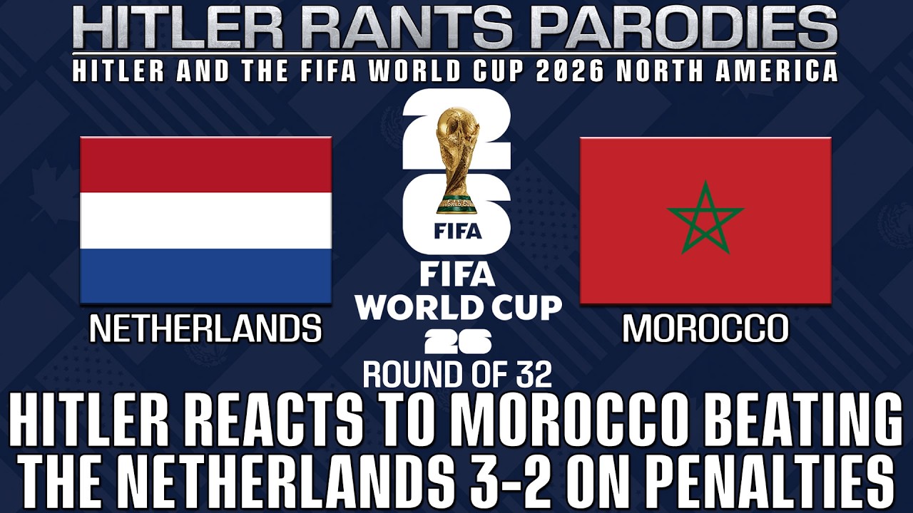 Hitler reacts to Morocco beating the Netherlands 3-2 on penalties