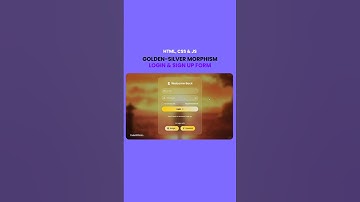 This Golden-Silver Glass Morphism Login & SignUp UI Feels Like Pure Luxury ✨  #shorts  #codingshorts
