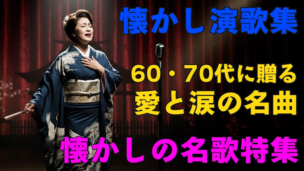 心を癒す60〜80年代歌謡メドレー 🌸 涙が止まらない昭和メドレー曲 🌹 美しい昭和の旋律