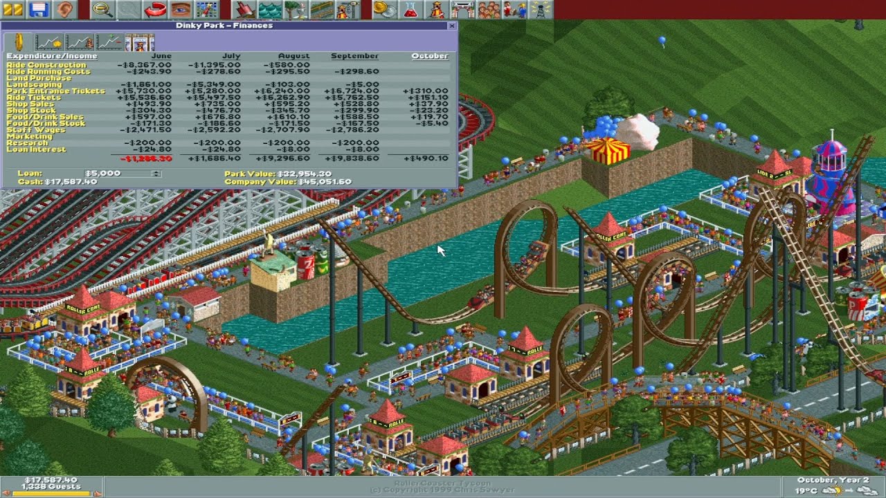 Roller Coaster Tycoon — Dinky Park Completed | Level Up With Emre