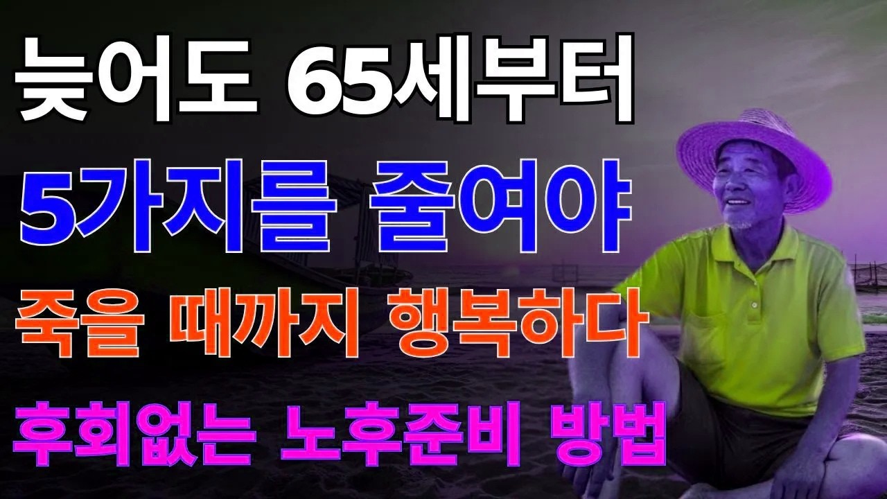 65~70세 꼭 보세요｜80세 전에 반드시 알아야 할 후회 없는 노후 비결 | 노후지혜