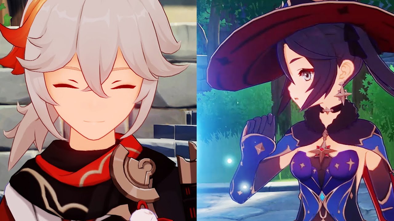 Mona checks out Kazuha | Summertime Odyssey Genshin Impact 2.8