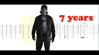 PDF Sample 7 Years Easy Solo guitar tab & chords by Simple Lead Guitar.