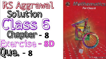 Algebraic Expressions | Class 6 Exercise 8d Q. 8 | Chapter 8 | Rs Aggarwal Class 6 | Md Sir