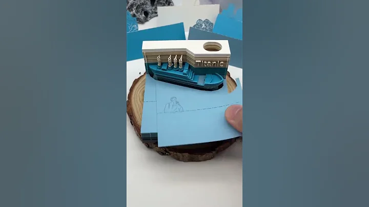 Titanic shaped 2024  calendar sheets 3d memo pad#3dart #memopad #3dmemopad #giftideas #diy  #craft