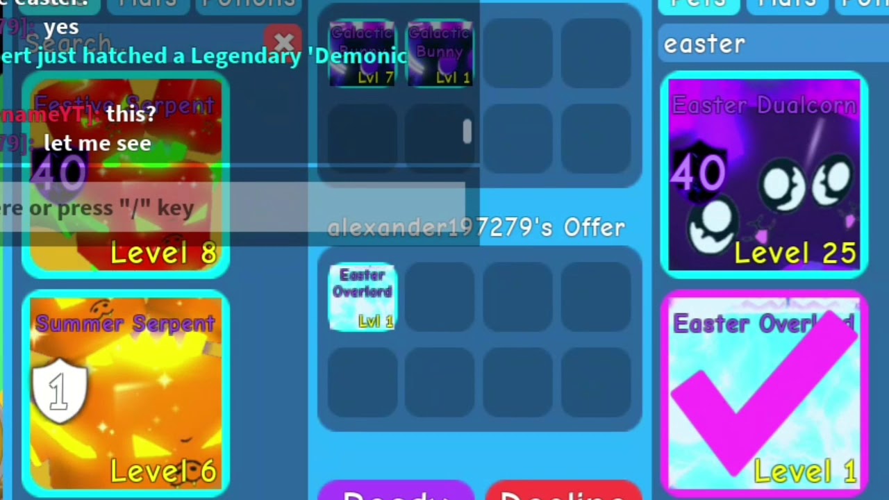 TRADED FOR ANOTHER EASTER OVERLORD BUBBLE GUM SIMULATOR UPDATE  48