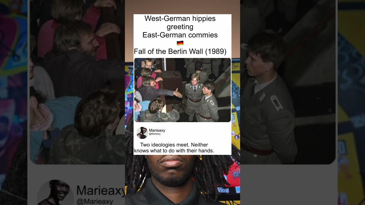 West-German hippies  greetingEast-German commies