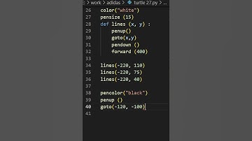 Adidas logo drawing by python turtle 🐢🐍 #python #website #turtle