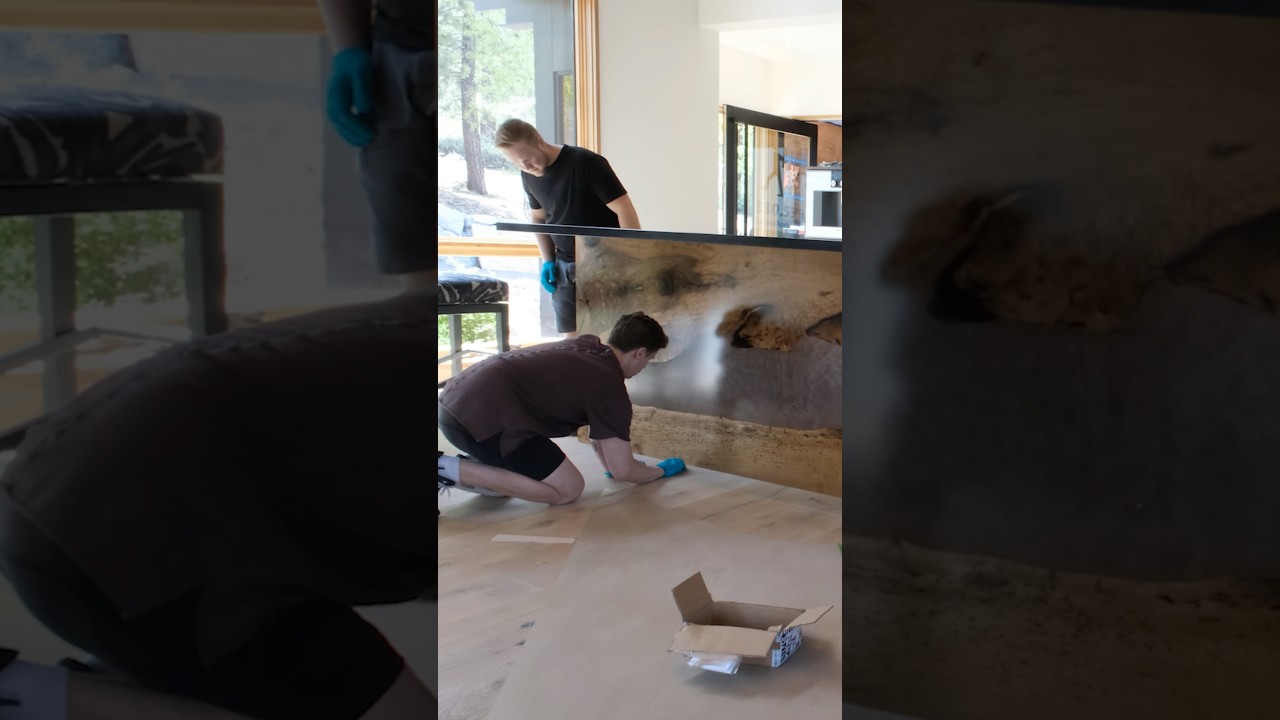 $125,000 Custom Kitchen with Resin and Walnut Features 