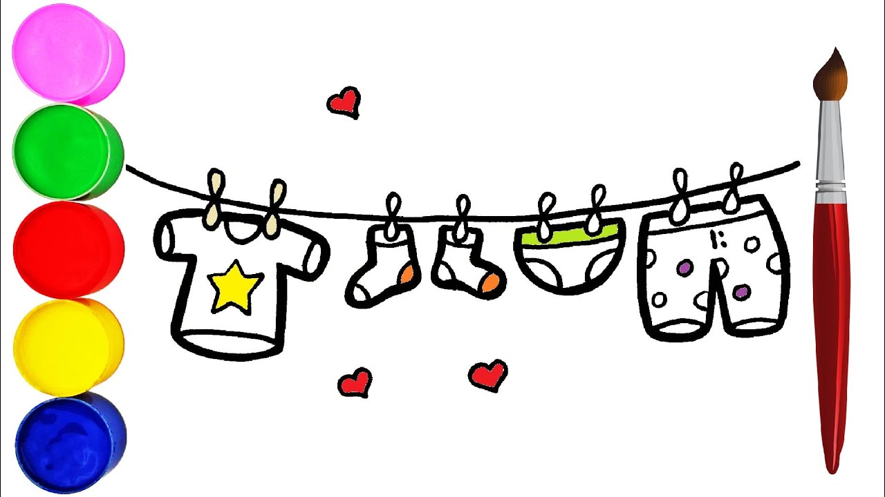 Kleider Zeichnen und Malen für Kinder - YouTube