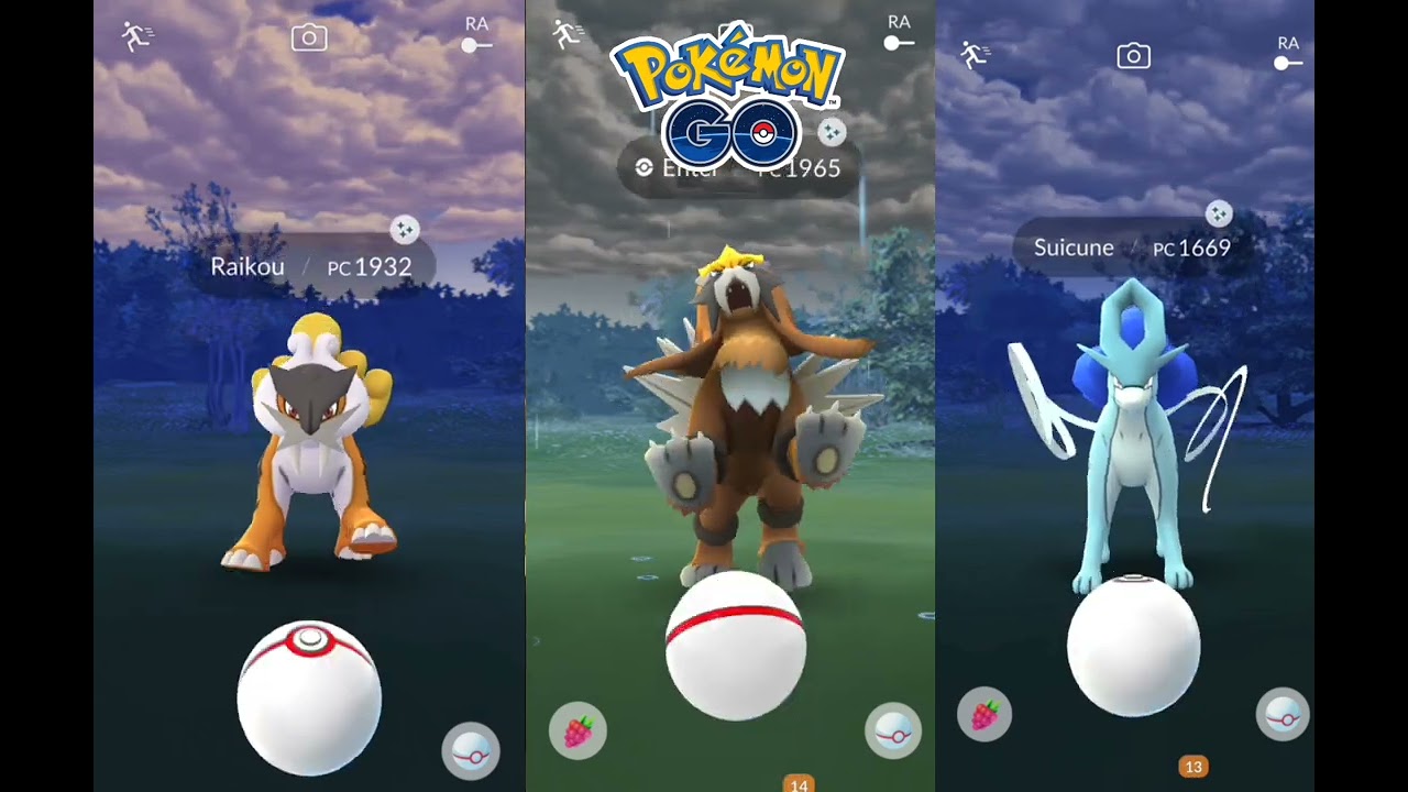 N-Times] Consiga Raikou, Entei e Suicune em suas versões shiny em