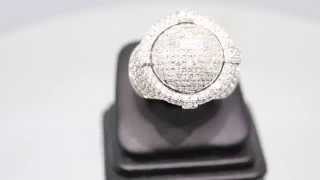 Famous Men's 14K Solid White Gold Diamond Pinky Ring 3.00 Ctw Wealth
