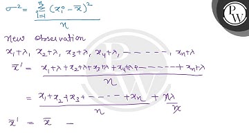 If each observation of a dist. whose S.D. is \( \sigma \), is incre...