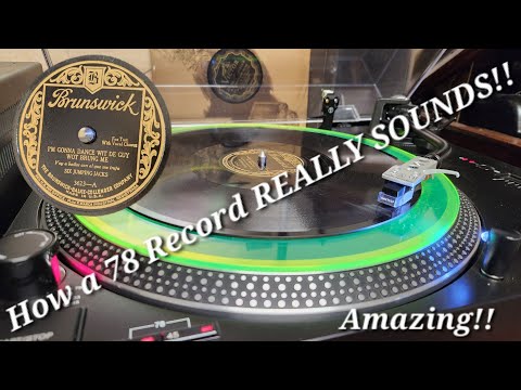 How a 98 year old 78 Record SHOULD Sound! Spun on an Audio Technica Turntable - Six Jumping Jacks!!