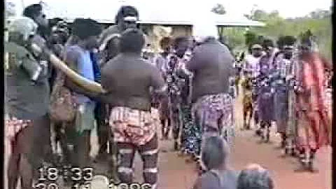 Traditional Aboriginal dance Mamurrung ceremony from Goulburn Island, Arnhem Land, 1996