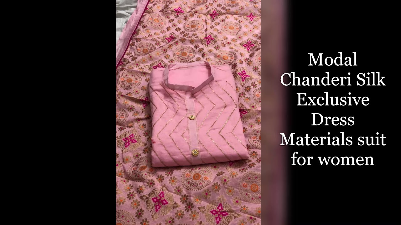 Modal Chanderi Silk Exclusive Dress Materials suit| Un-Stitched Churidar Materials||Trendy Salwar