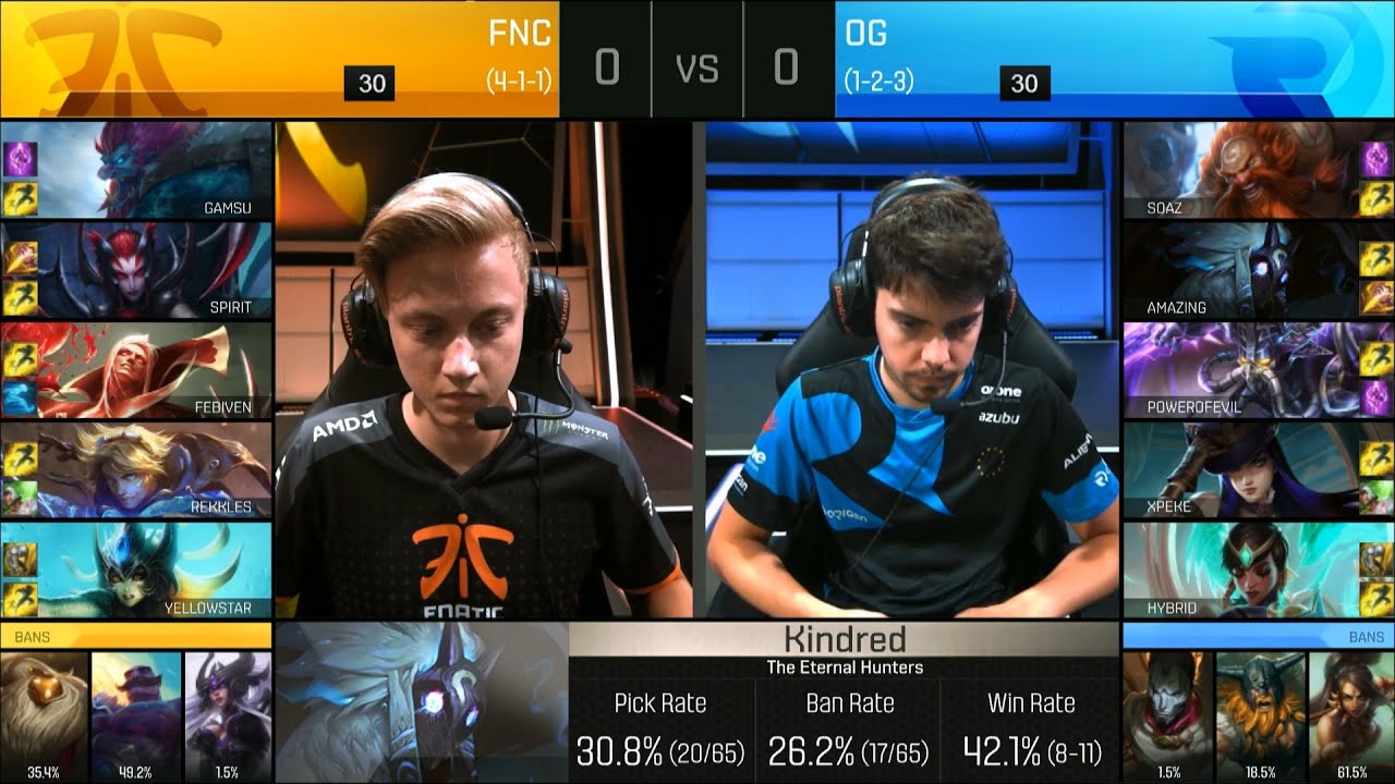 FNC vs OG Game 1 Highlights - FNATIC vs ORIGEN EU LCS Week 4 Summer 2016