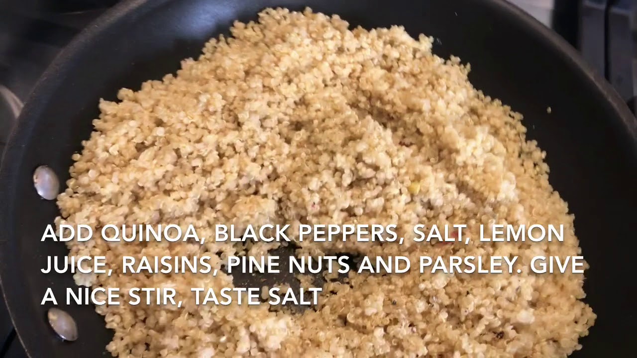 “Quinoa, Raisins, Pine nuts Salad” My all time favorite Yummy!!! YouTube
