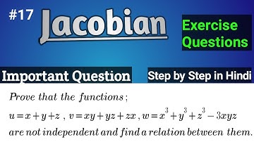 #bscmaths #jacobian #propertiesofjacobian Jacobian in Hindi Part #17 B.Sc. Mathematics