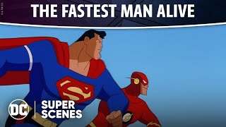 The Animated Series - Racing The Flash | Super Scenes | DC