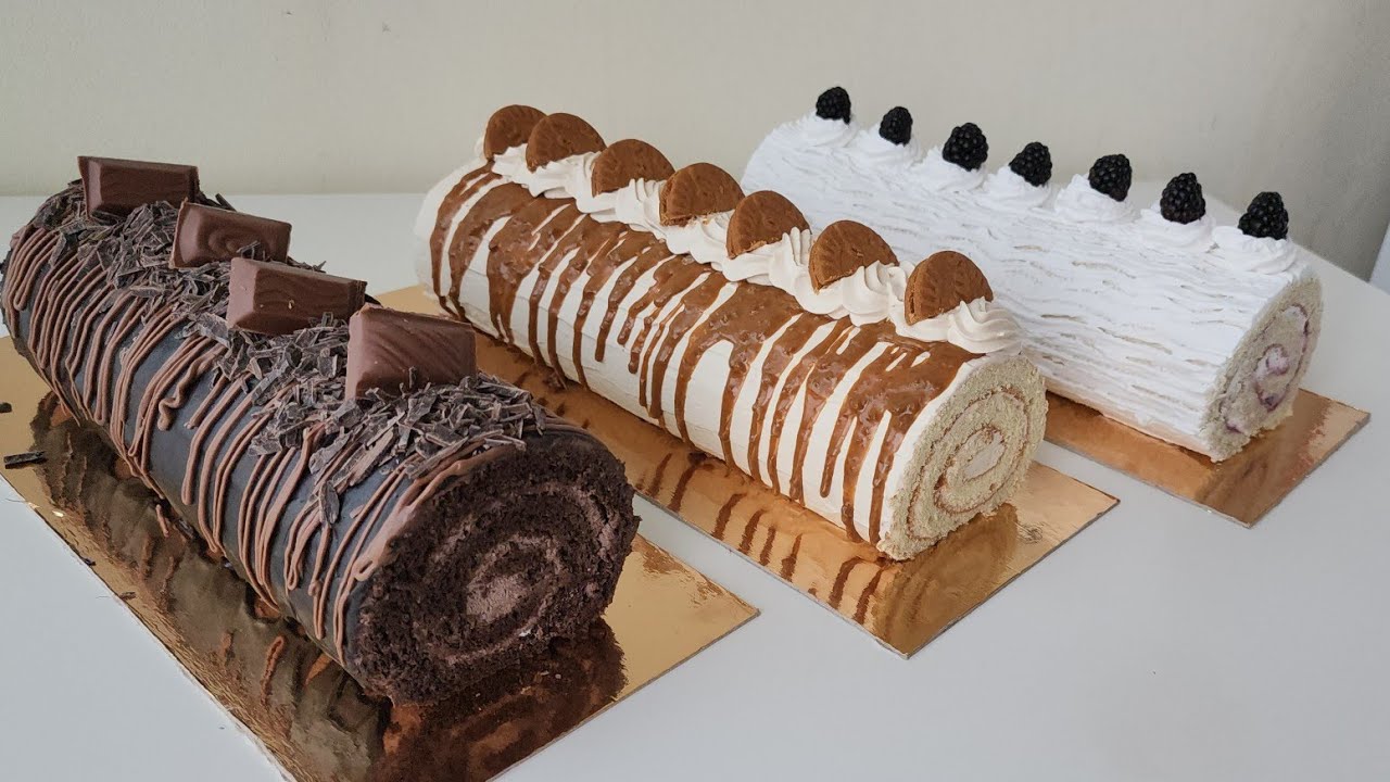 جبتلك باش تخدمي على راسك هادرأس العام🎅3سويسرول بنفس الخليط💪عليهم الطلب👌بلا تمارة ولا كترة القوام💪💰💰💰