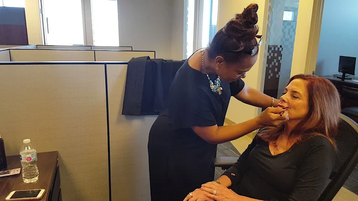 Pampering client with makeup and Hair by Belinda B...