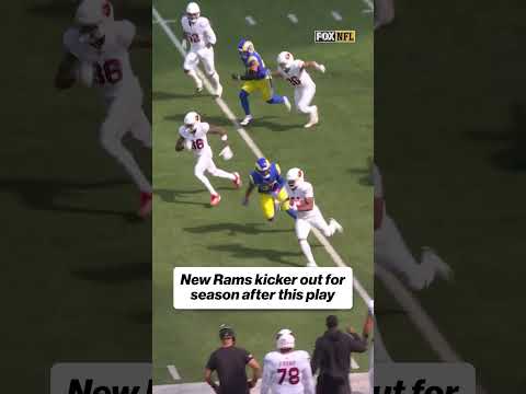 Kicker Blake Grupe tore his ACL after making this tackle during his first Rams game #NFL #rams