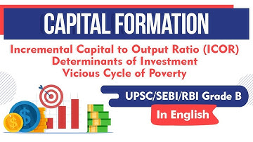 Capital Formation, Incremental Capital to Output Ratio, Determinants of Investment, Cycle of Poverty