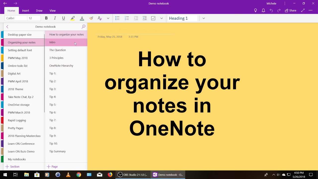 using onenote for note taking