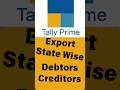 Print & Export State Wise Party Details in Tally Prime | Tally prime latest features | #shorts