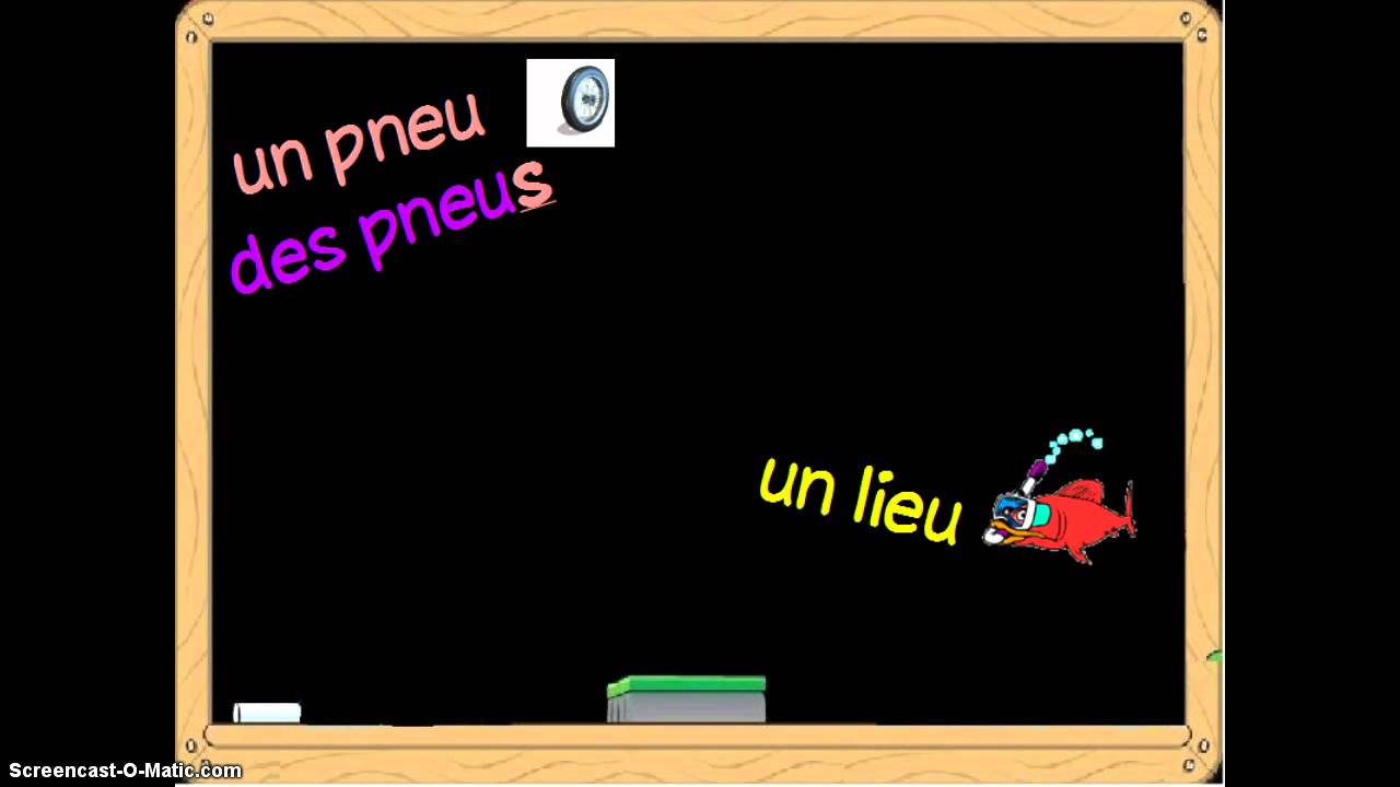 01- Comment former le pluriel des noms en -eu, -au, -eau?