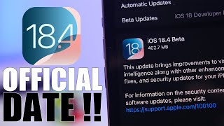 iOS 18.4 Beta Date - It's OFFICIAL !
