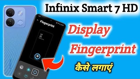 Infinix smart 7 display fingerprint setting/Infinix smart 7 fingerprint screen lock/fingerprint