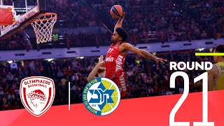 Olympiacos prevails in thriller over Maccabi! | Round 21, Highlights | Turkish Airlines EuroLeague